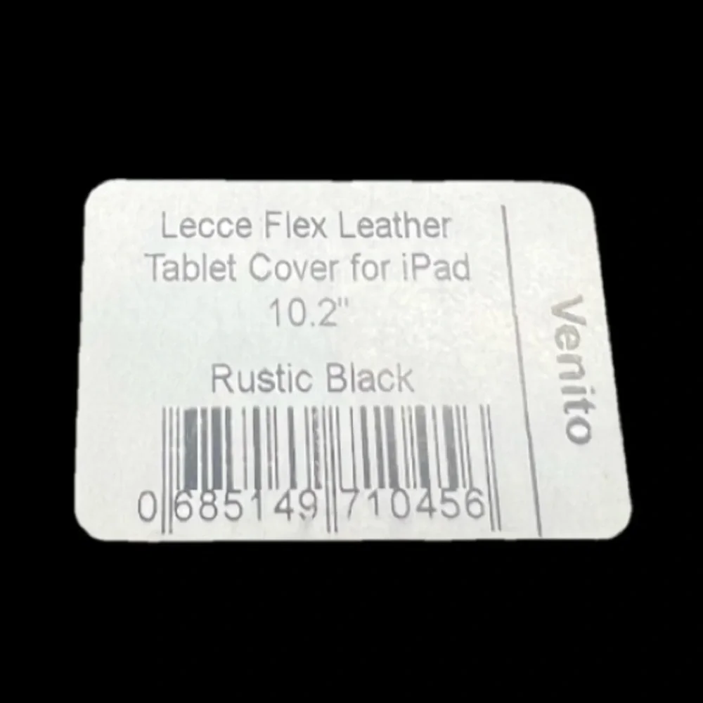Lecce Leather Wallet Case Compatible with iPad 10.2-2019 Flex Handle Tablet BLK